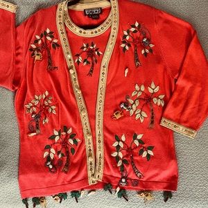 Cardigan Twin Set Berek 2 By Takako Sakon Medium Pink